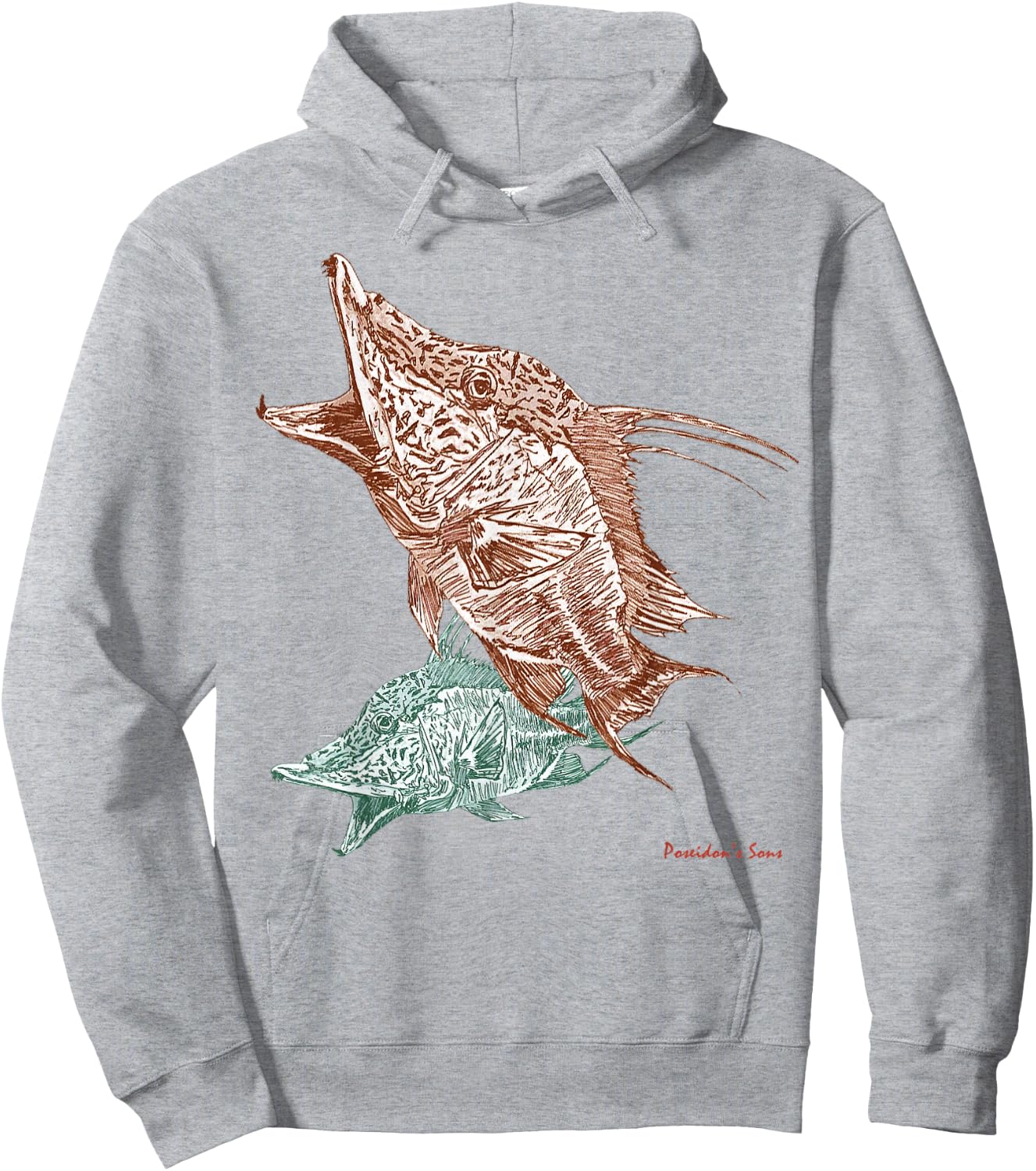 Fishing men hogfish,Outdoors Sports ,Hobby Hoodie - Hoodie | Ash