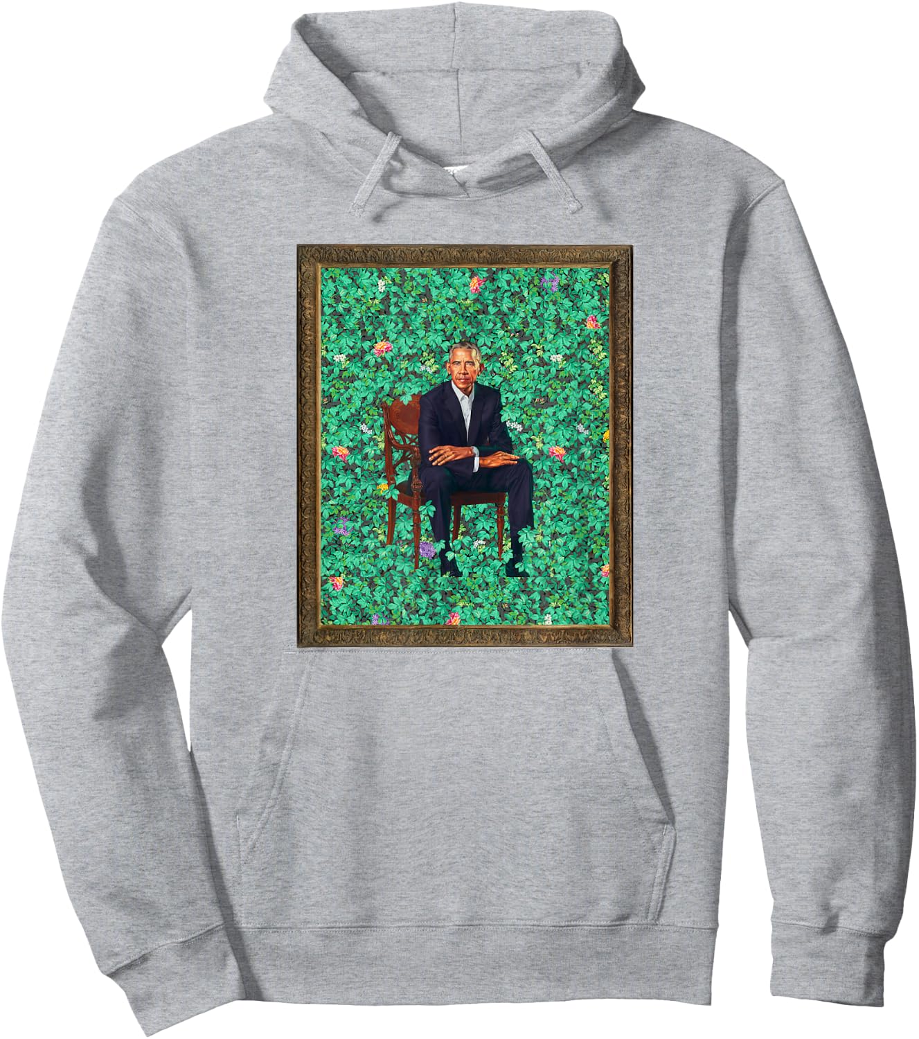 Obama Portrait Hoodie - Hoodie | Ash
