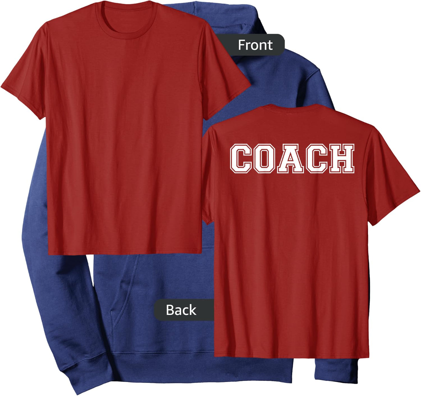 Coach On Back Shirt Hoodie - Hoodie | Navy