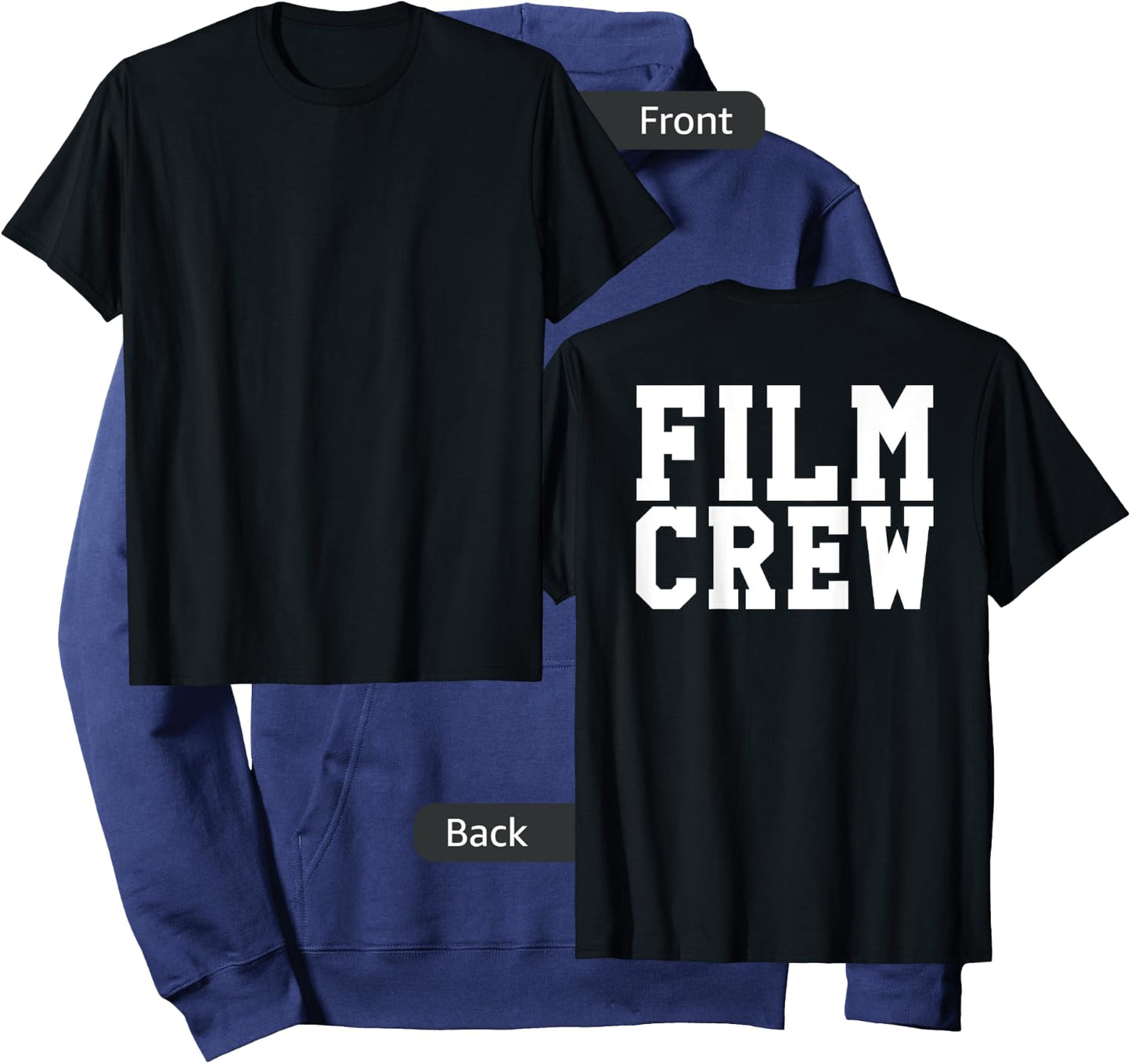 BACK ONLY Film Crew TV Camera Production Shirt Hoodie - Hoodie | Navy