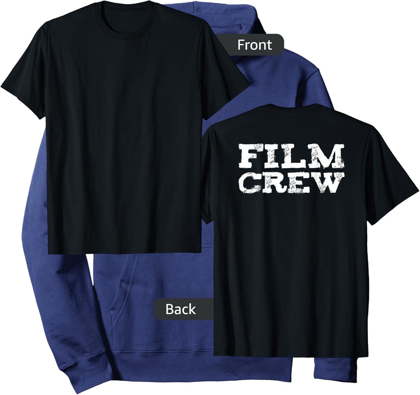 Back ONLY Film Crew TV Camera Production Shirt Hoodie - Hoodie | Navy