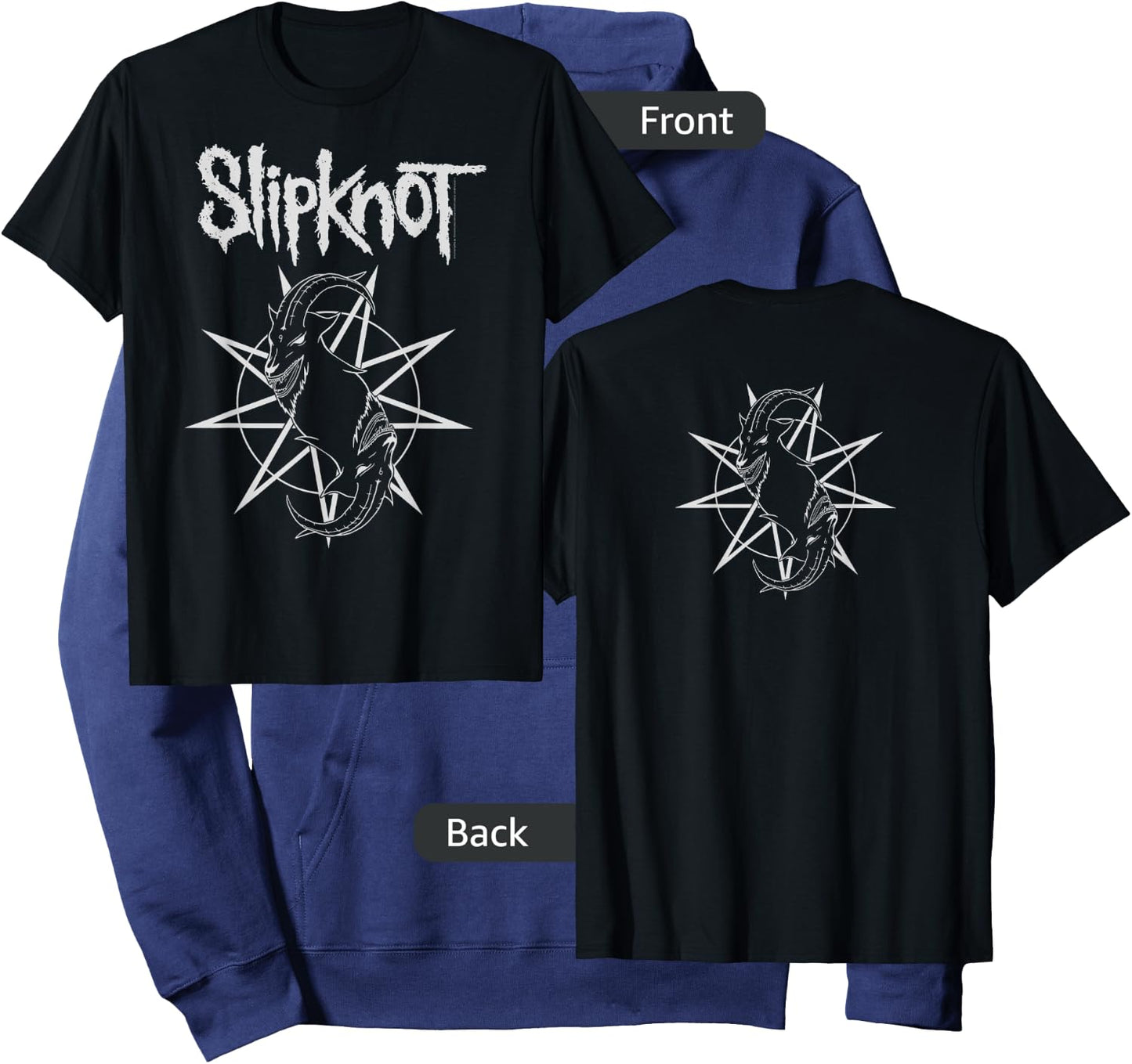 Slipknot Official Goat Star Logo Hoodie - Hoodie | Navy