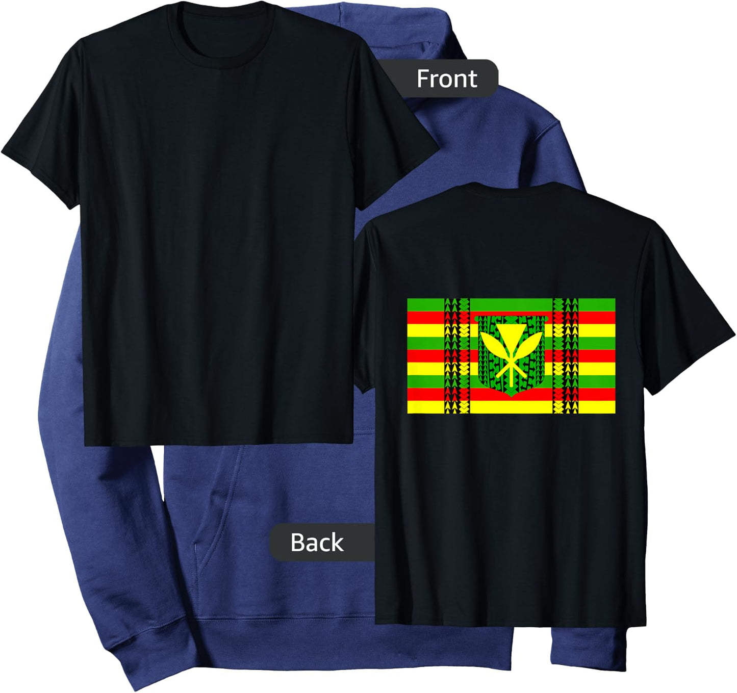 Tribal Kanaka Maoli Hawaiian Flag Hoodie - Hoodie | Navy