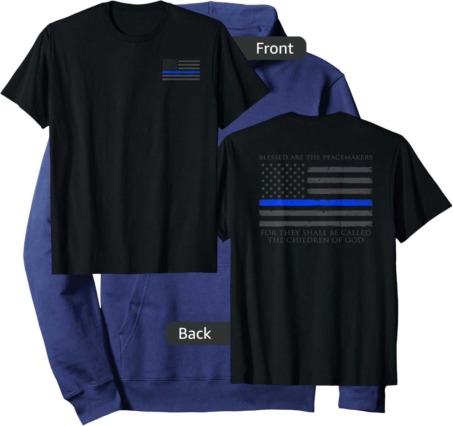 Blessed Are The Peacemakers Tactical Hoodie - Hoodie | Navy
