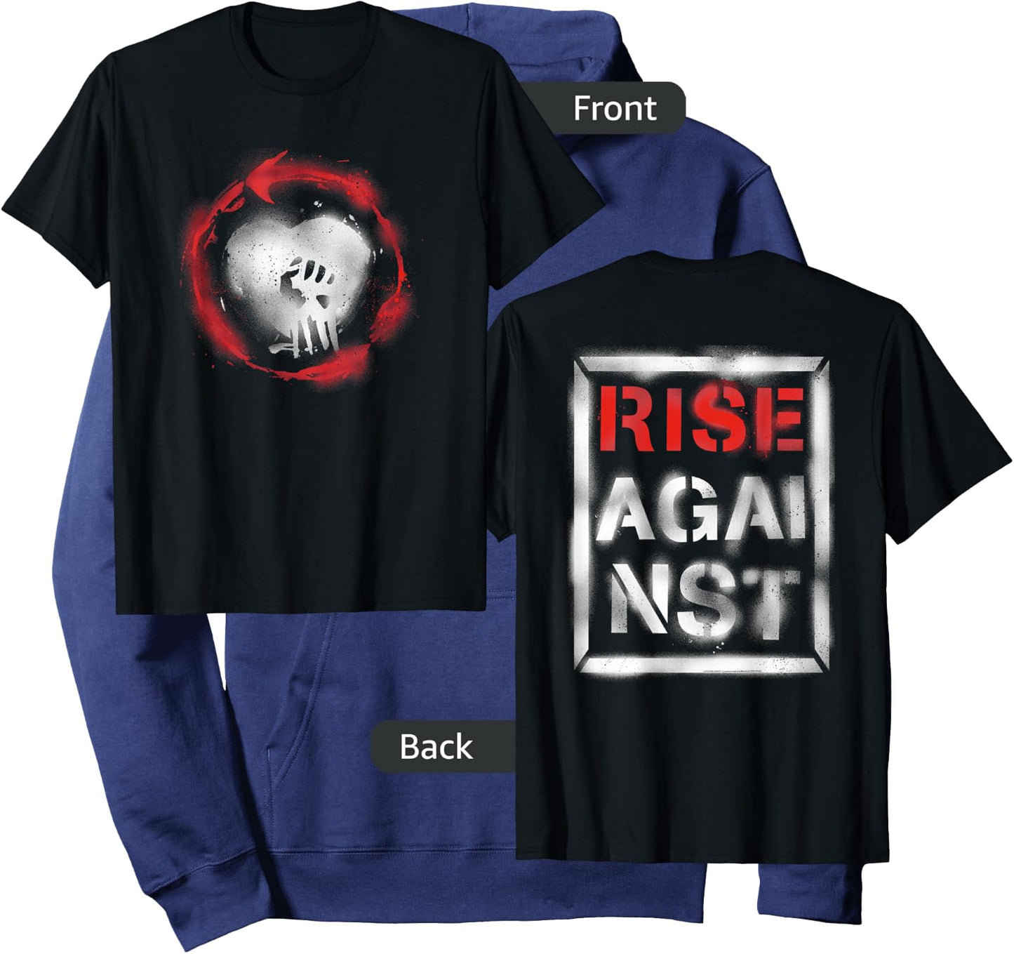 Rise Against- Caution Official Merch Hoodie - Hoodie | Navy