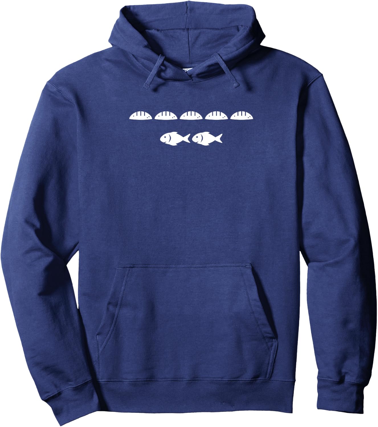 Five Loaves, Two Fish Christian Hoodie - Hoodie | Navy