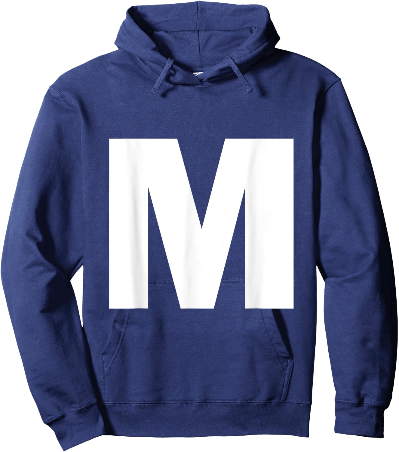 Letter M Capital Alphabet Monogram Initial Hoodie - Hoodie | Navy