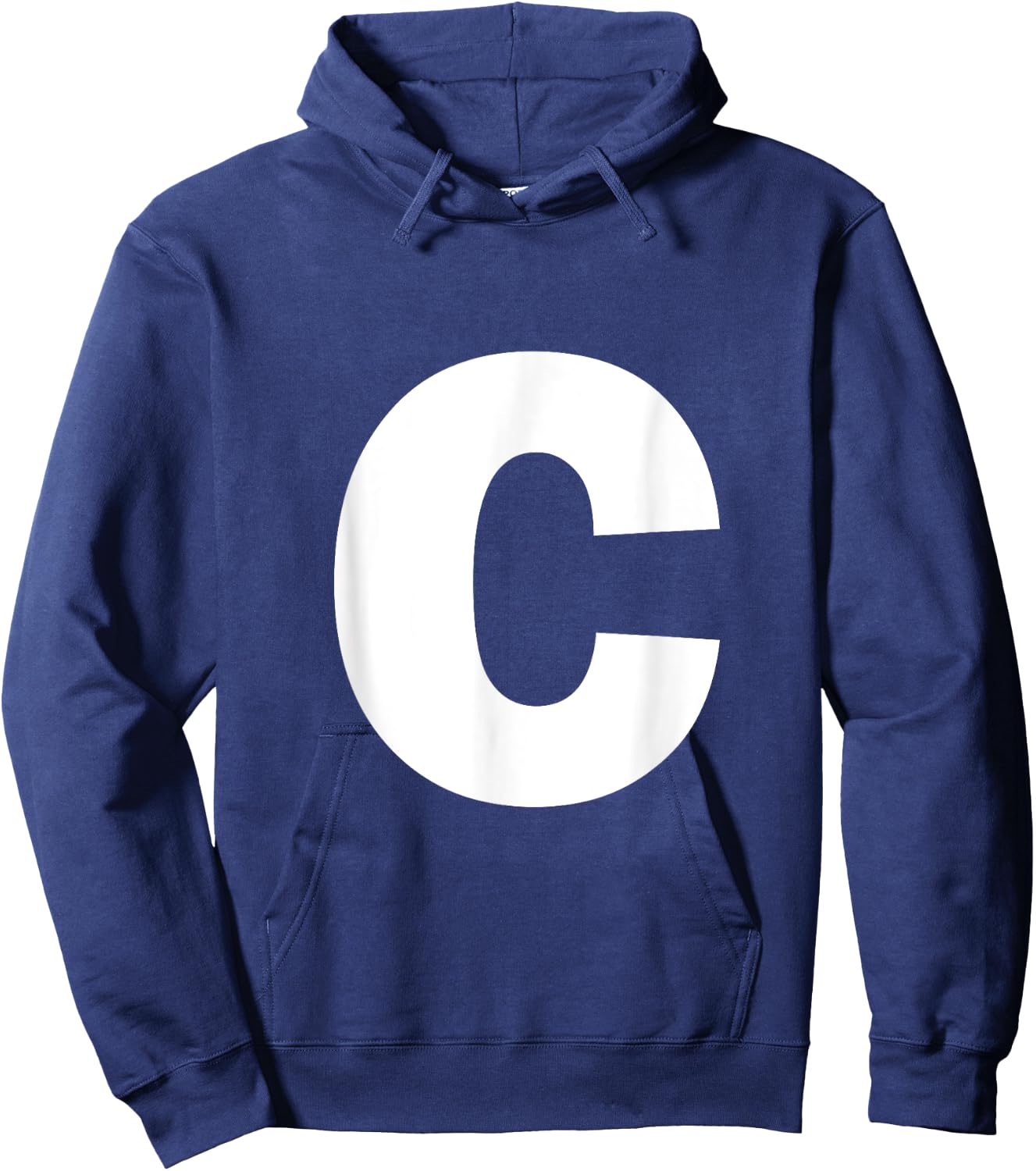 Letter C Capital Alphabet Monogram Initial Hoodie - Hoodie | Navy