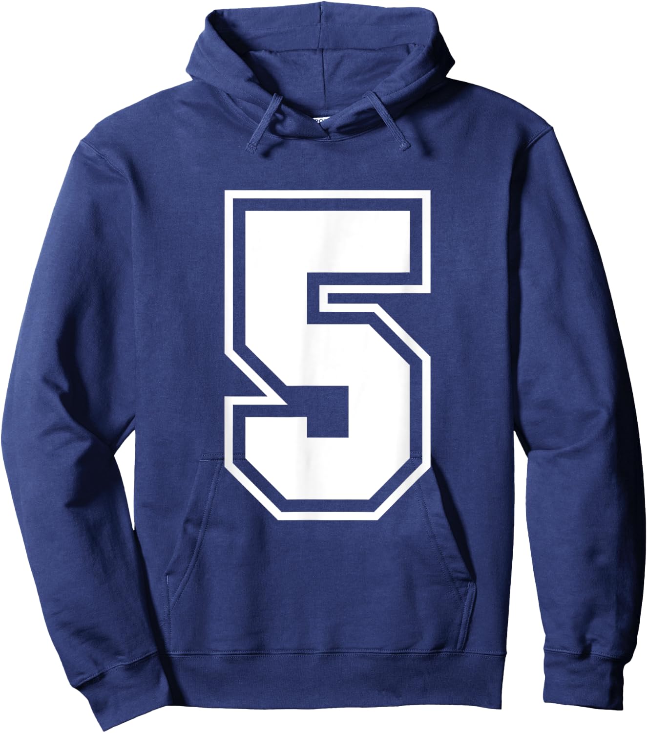 Number 5 Counting Monogram Hoodie - Hoodie | Navy