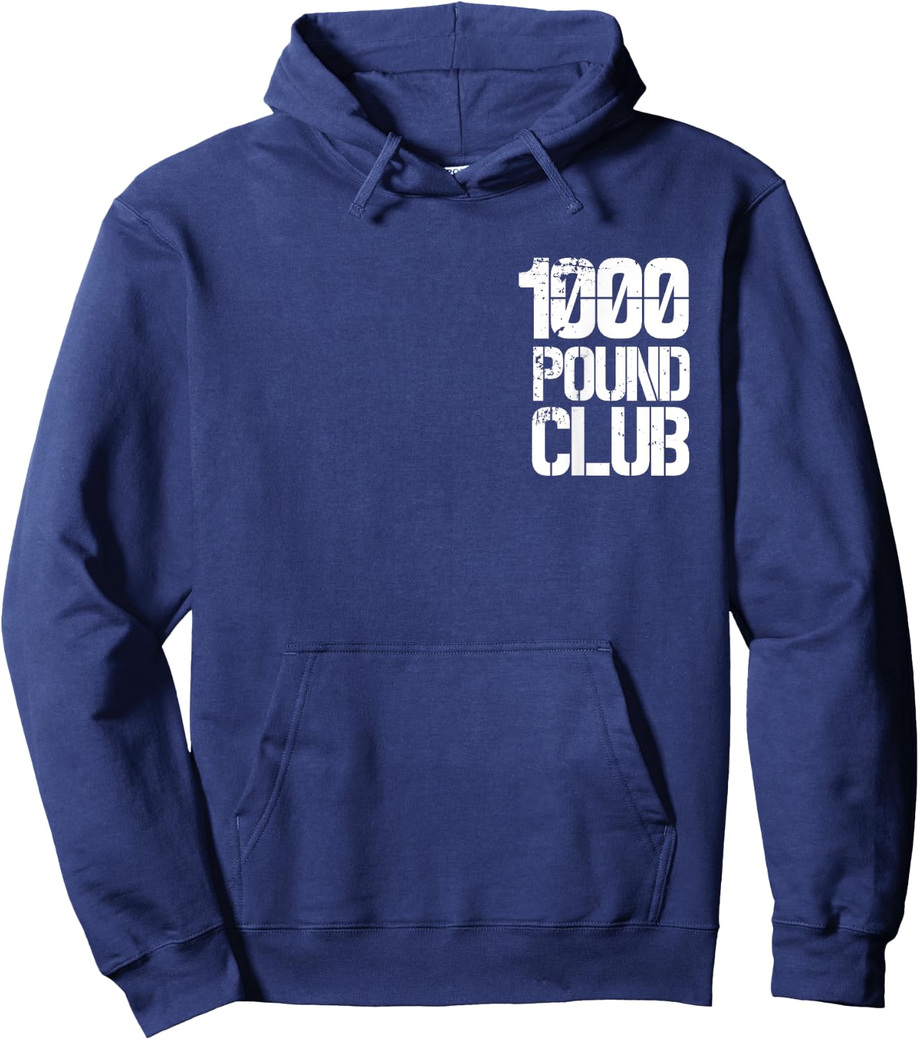 1000 Pound Club Member Small Logo Powerlifter Hoodie - Hoodie | Navy