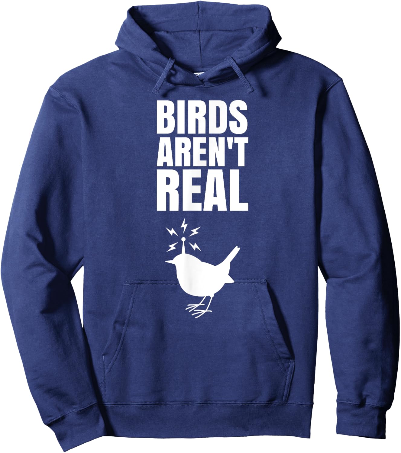 Birds Aren't Real Meme Conspiration Hoodie - Hoodie | Navy
