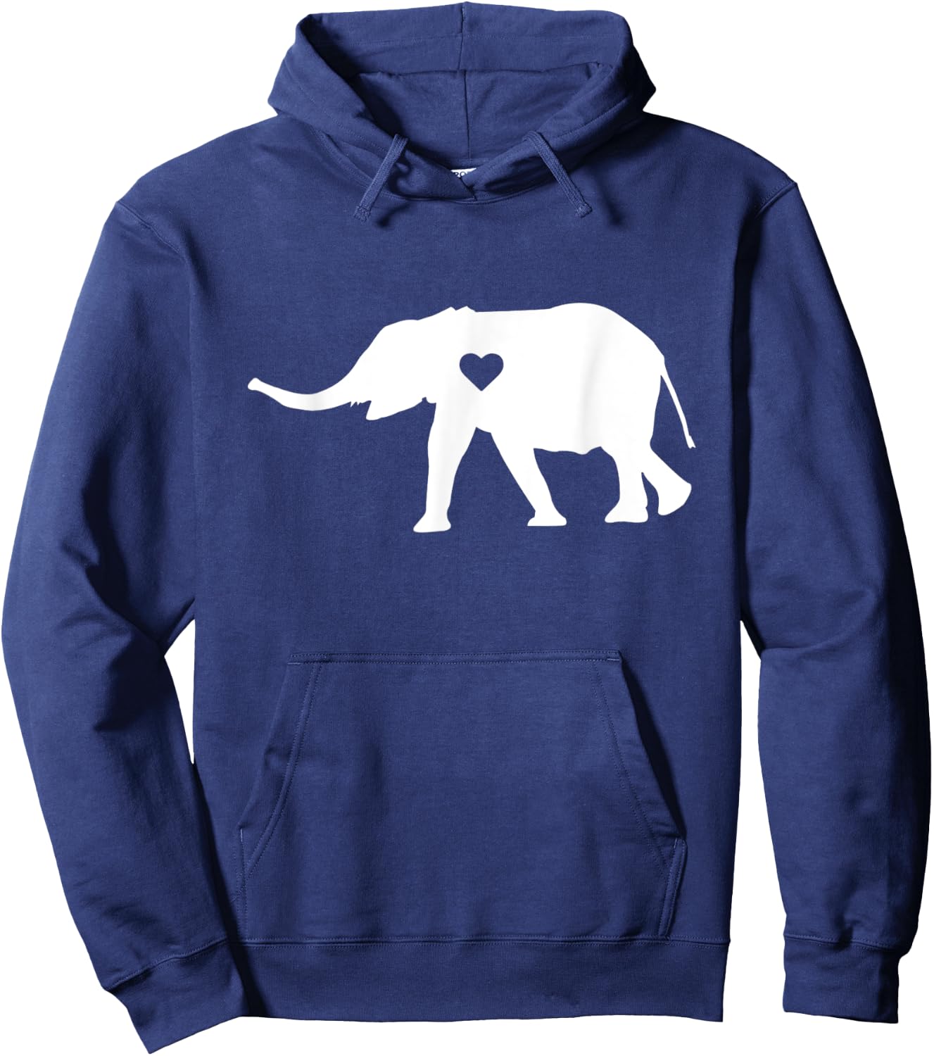 Love Heart Elephant Silhouette Gift Hoodie - Hoodie | Navy