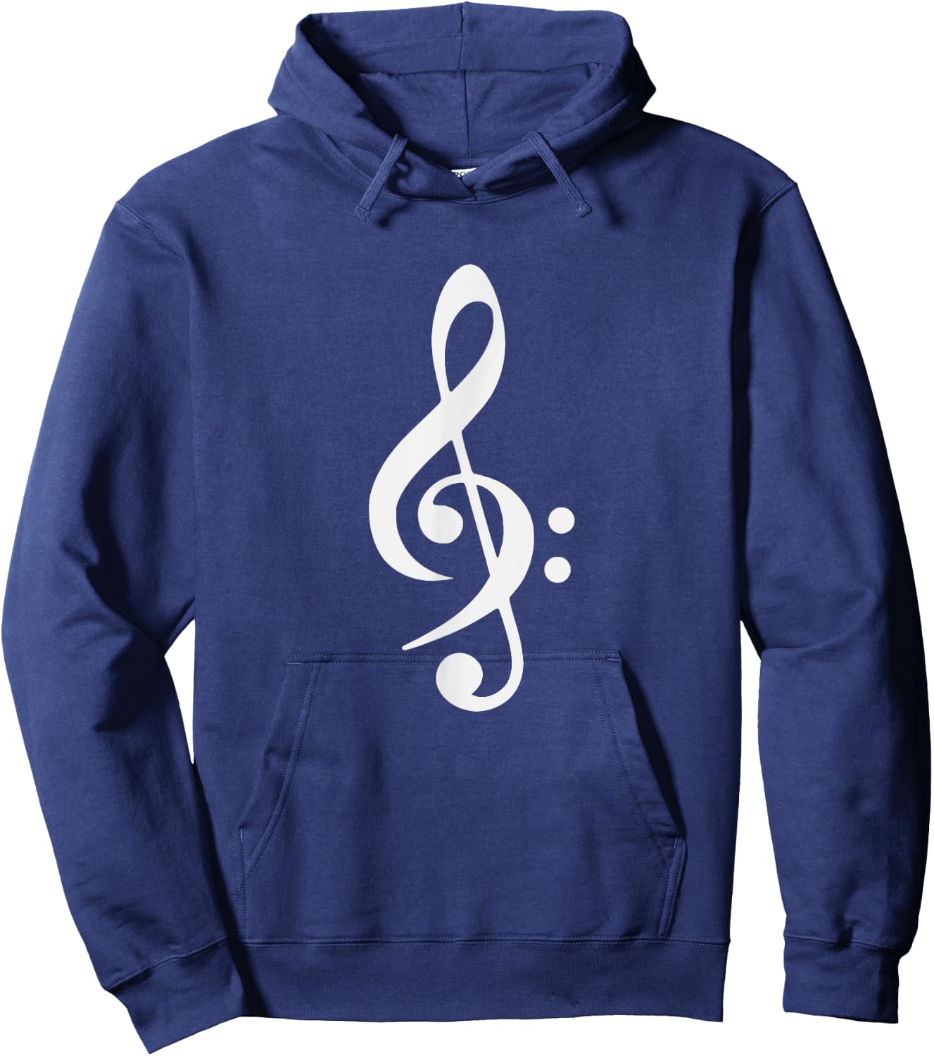 Bass Clef Cross Treble Clef Music Keys Hoodie - Hoodie | Navy