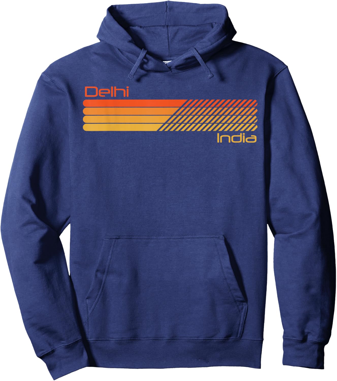 Retro Delhi India Hoodie - Hoodie | Navy