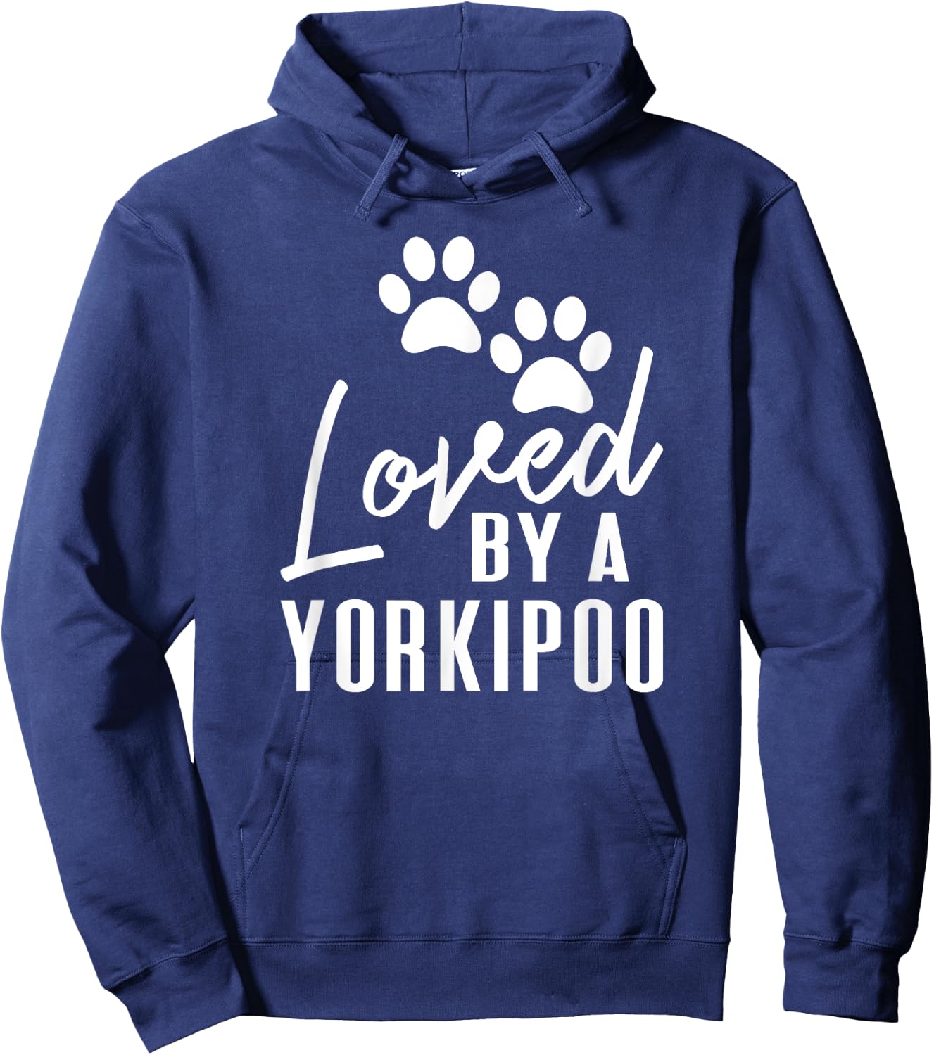 Loved By A Yorkipoo - Gift Yorkippo Mom or Dad Hoodie - Hoodie | Navy