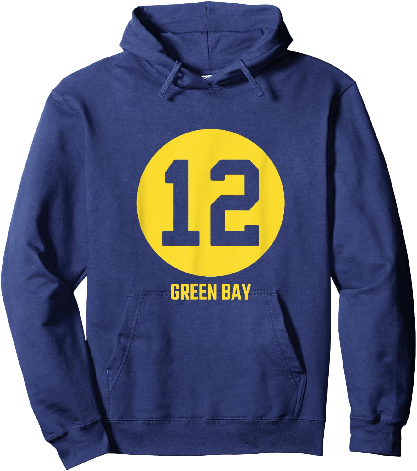 Acme Green Bay Number 12 Jersey Hoodie - Hoodie | Navy
