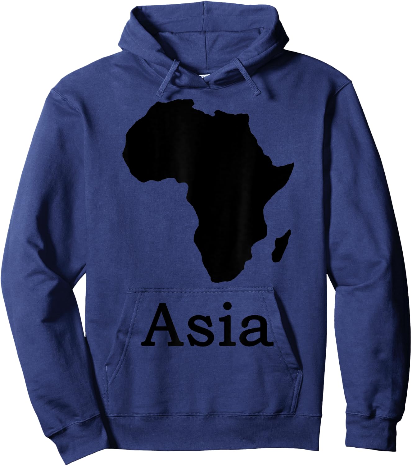 Funny Mixed-up Africa Asia Hoodie - Hoodie | Navy