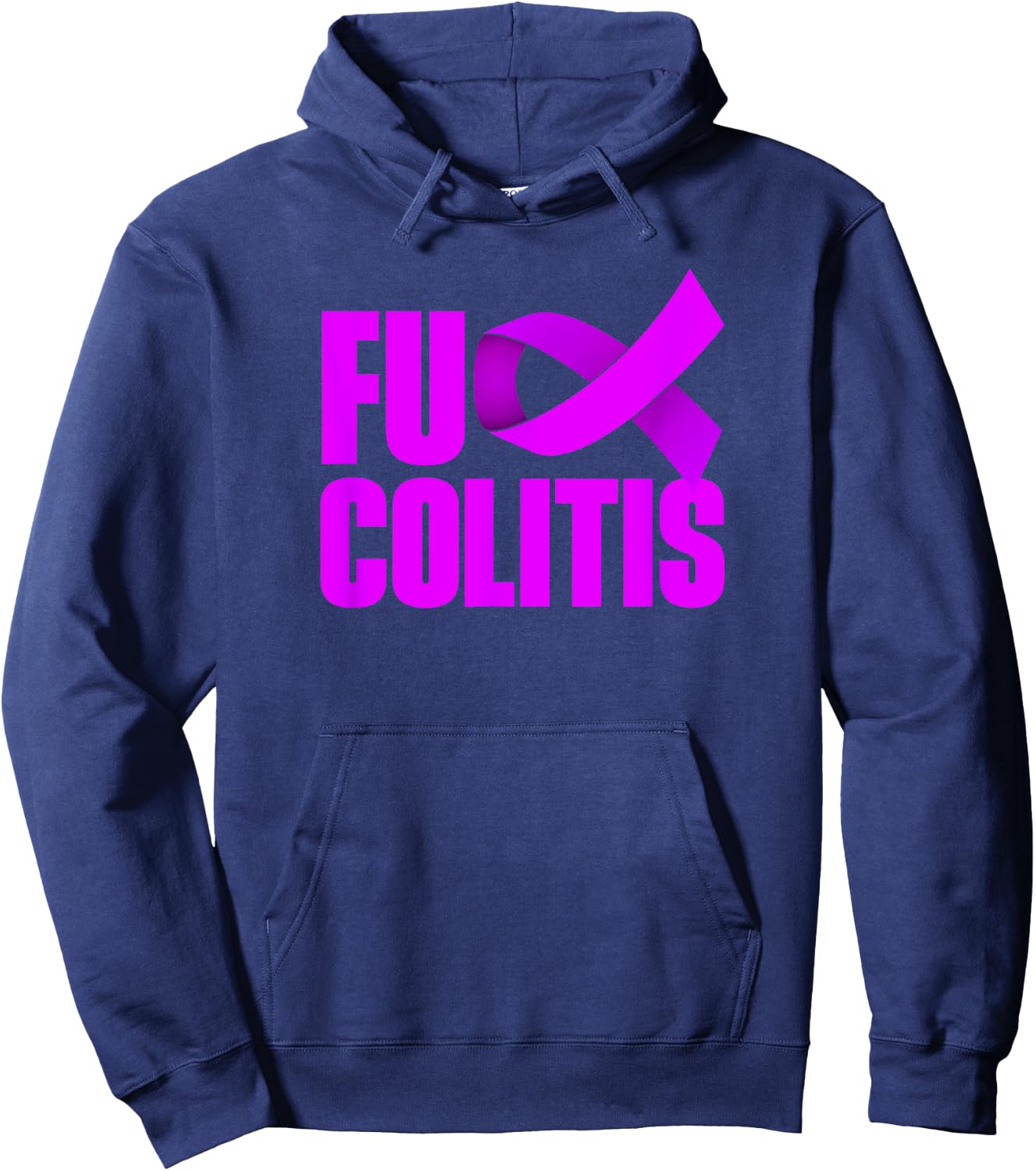Fuck Colitis Shirt - Ulcerative Colitis Warrior Hoodie - Hoodie | Navy