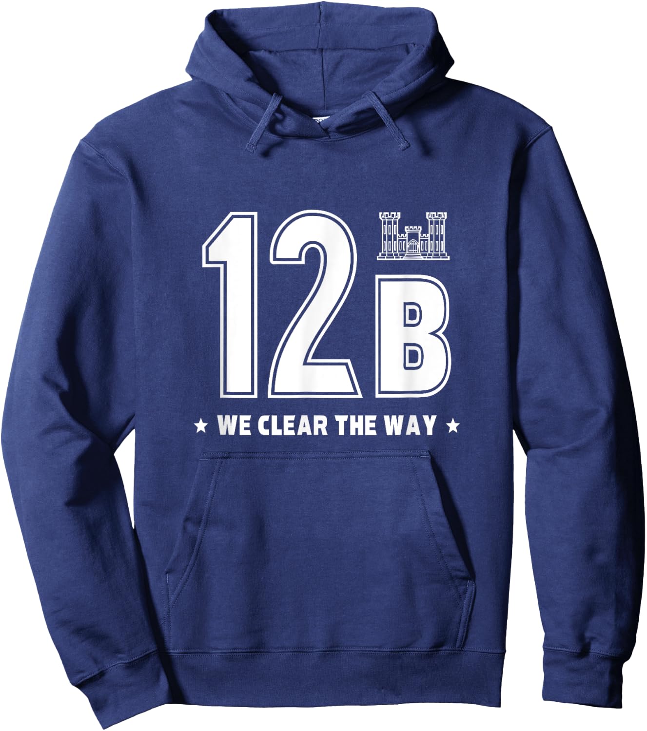 12 Bravo Army Combat Engineer Soldier Hoodie - Hoodie | Navy