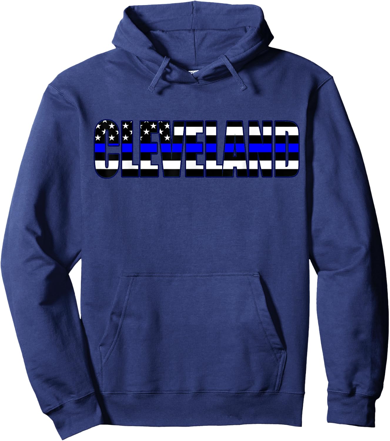 Protect and Serve in Cleveland Police Flag PD Hoodie - Hoodie | Navy