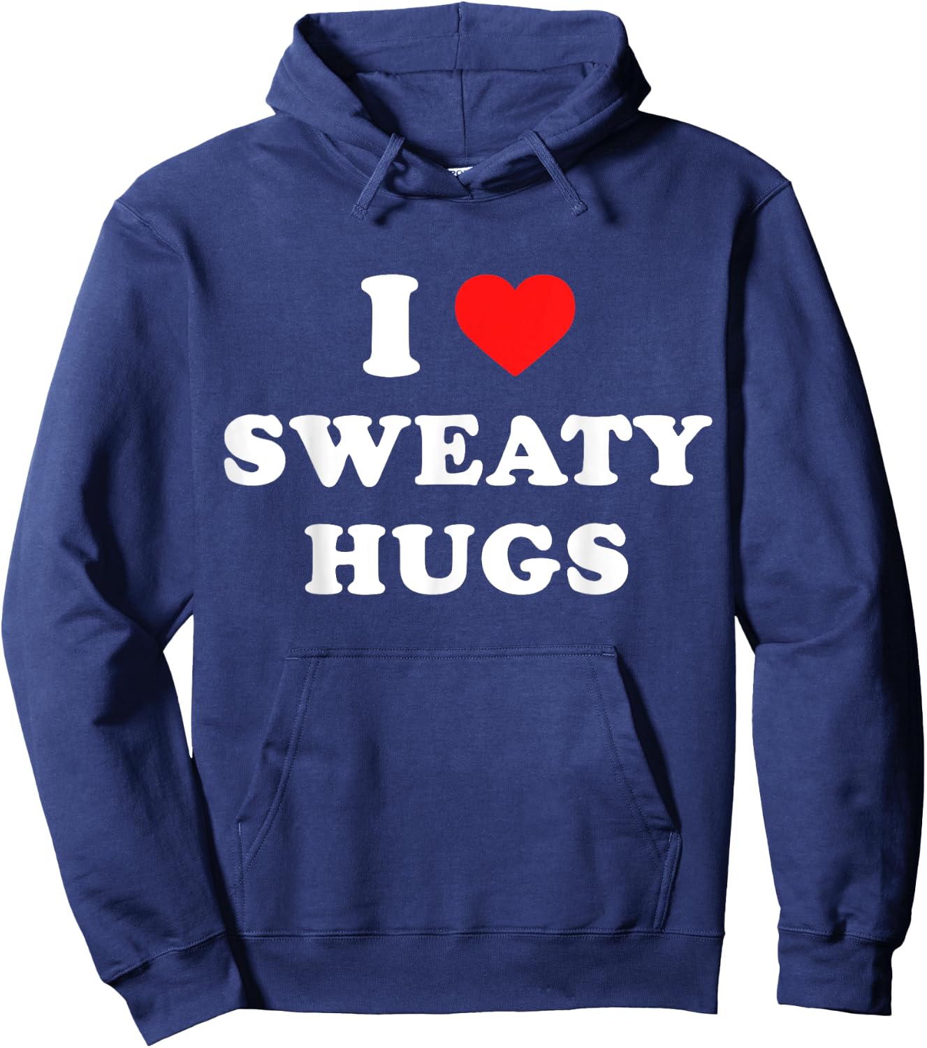I Love Sweaty Hugs T Shirt Marathon Watching Hoodie - Hoodie | Navy
