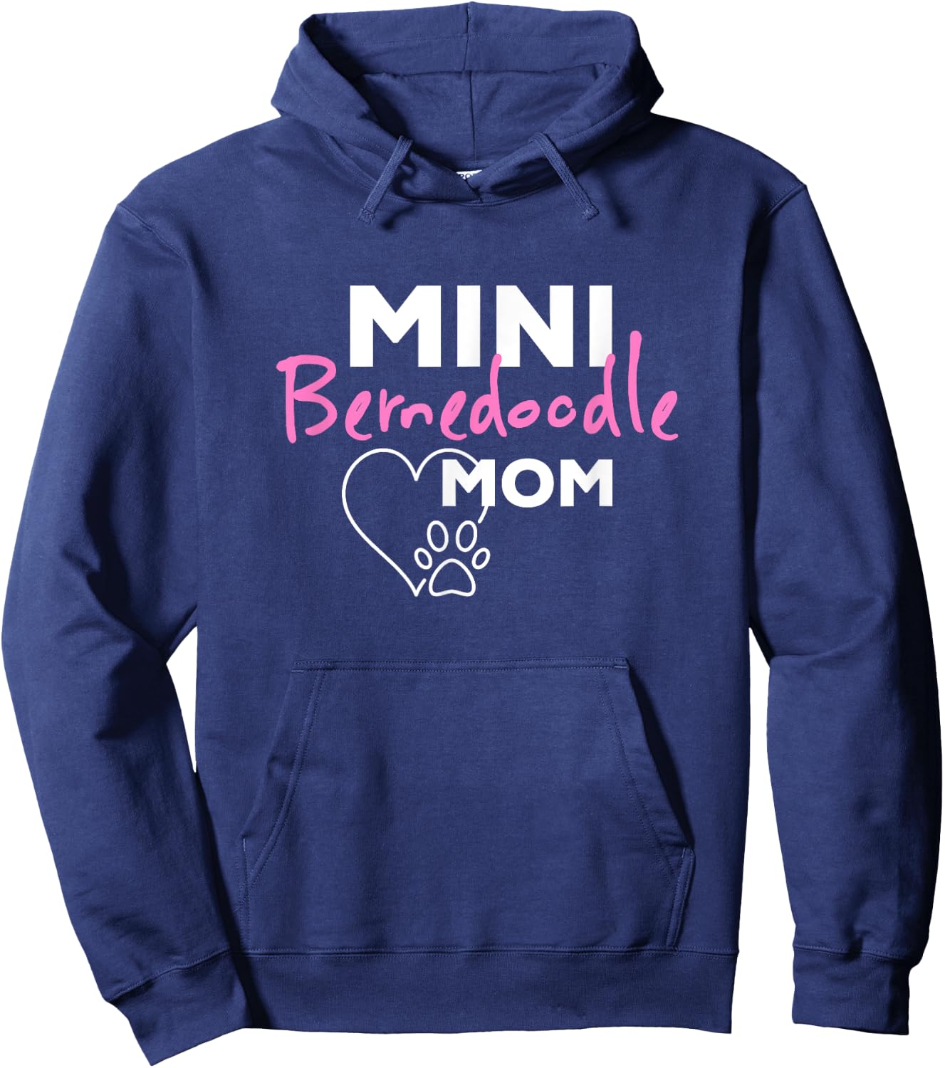 Mini Bernedoodle Mom Hoodie - Hoodie | Navy