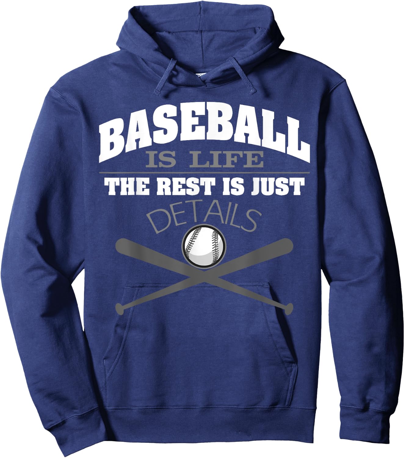 Baseball is life baseball apparel t shirt Hoodie - Hoodie | Navy