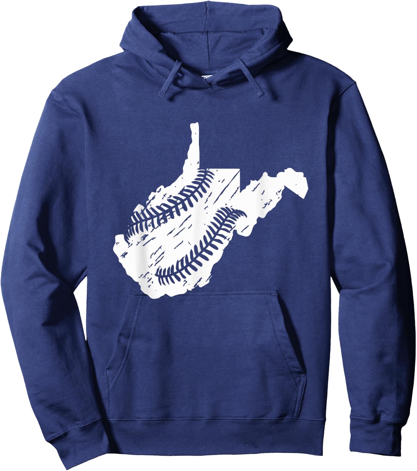 West Virginia Baseball Laces , women, kids Hoodie - Hoodie | Navy