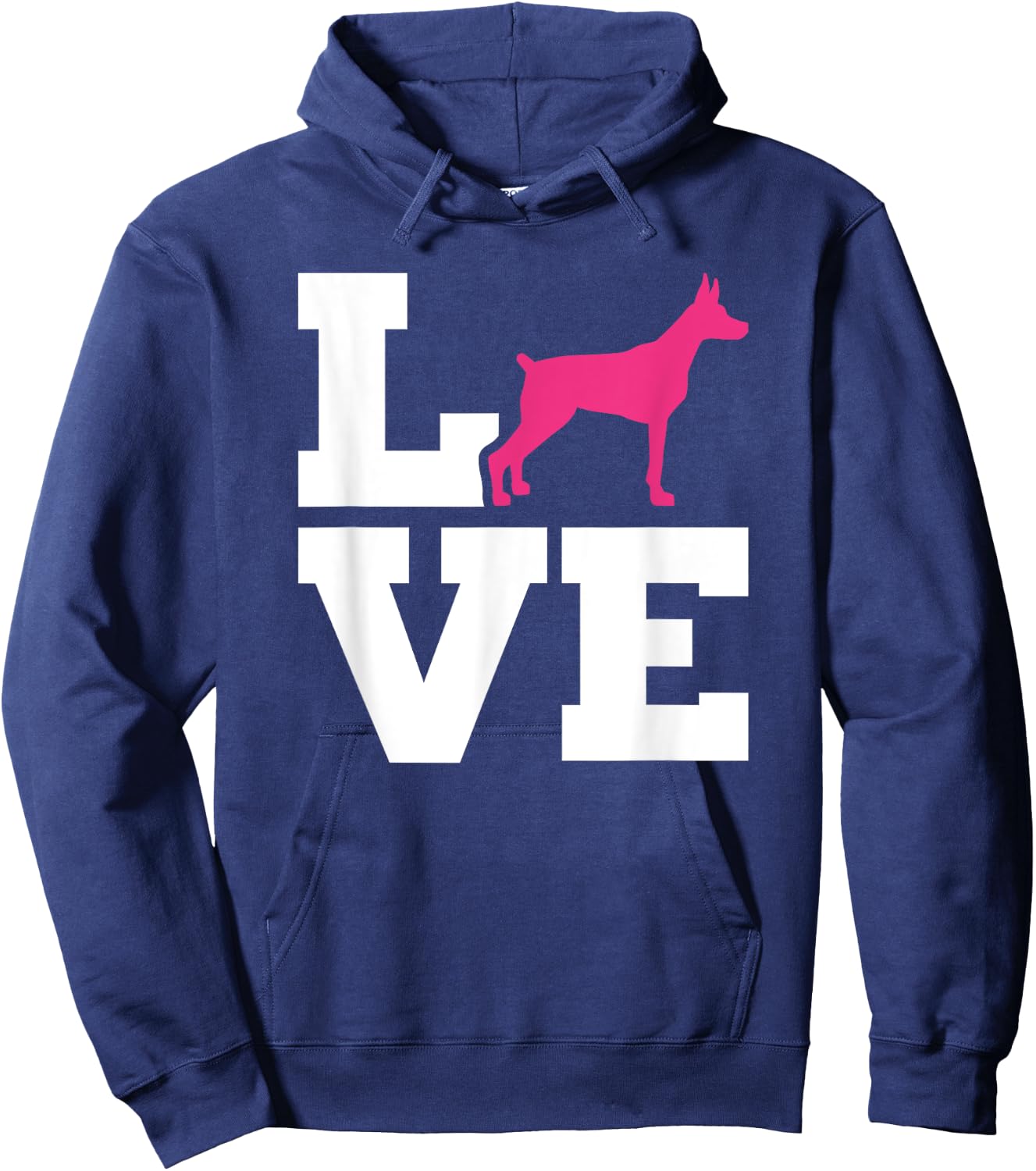 Doberman Love Hoodie - Hoodie | Navy