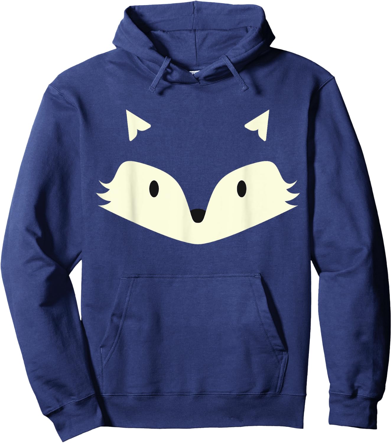 Funny Fox Face Cute Fox Costume For Kids Fox Hoodie - Hoodie | Navy