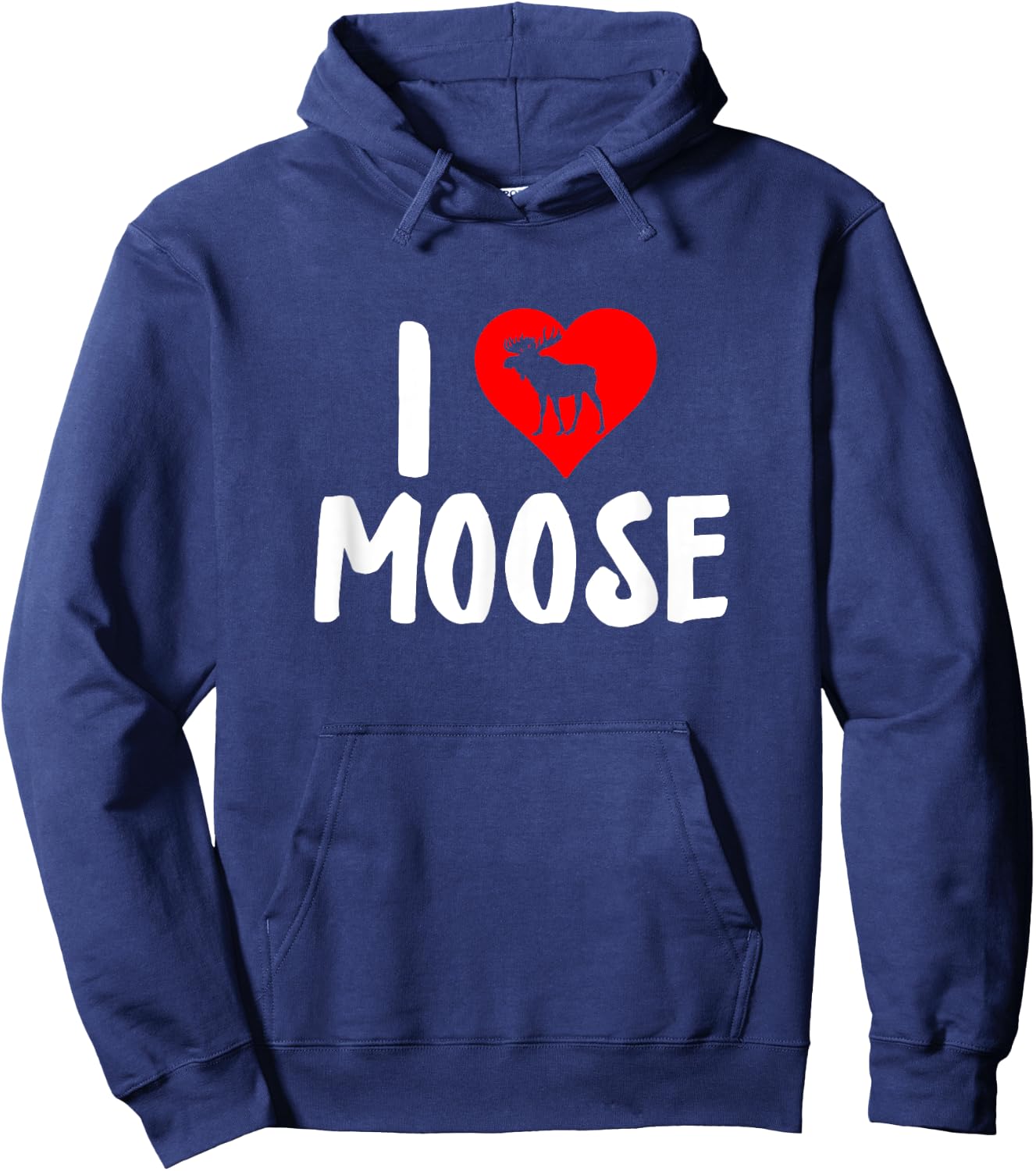 I Love Moose - Moose Lover Hoodie - Hoodie | Navy