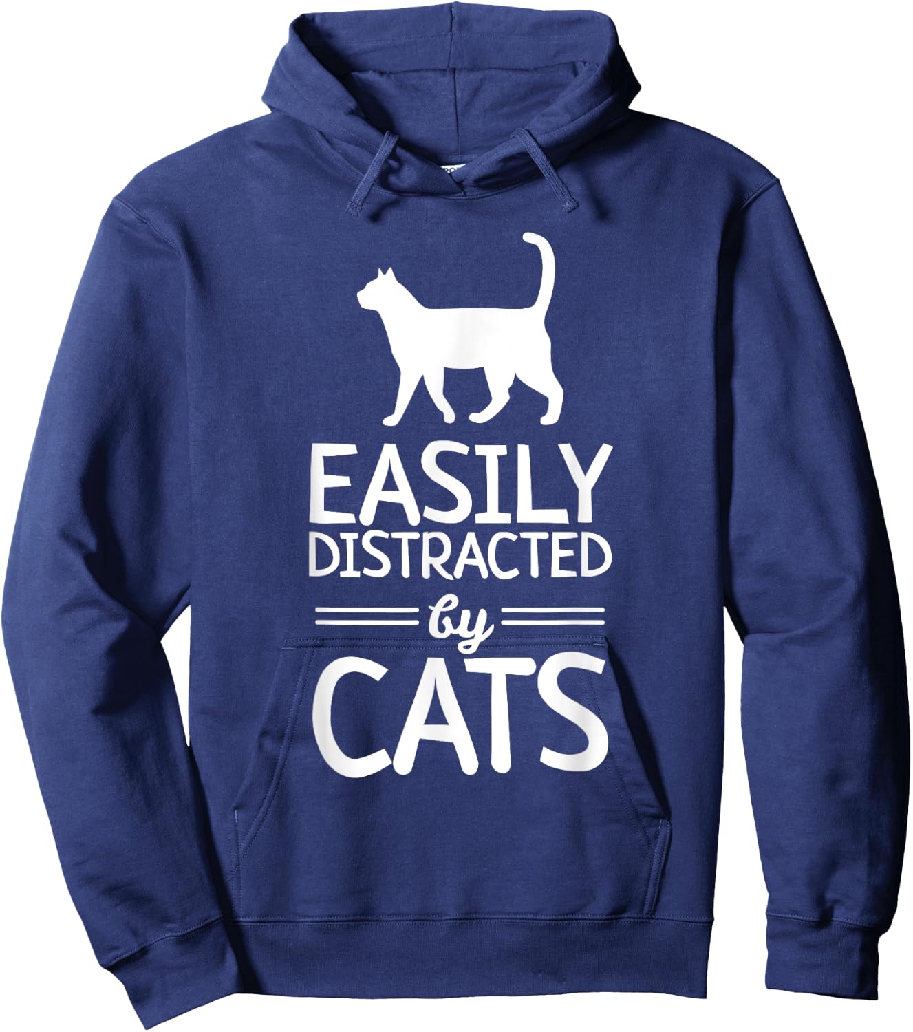 Easily Distracted by Cats Hoodie - Hoodie | Navy