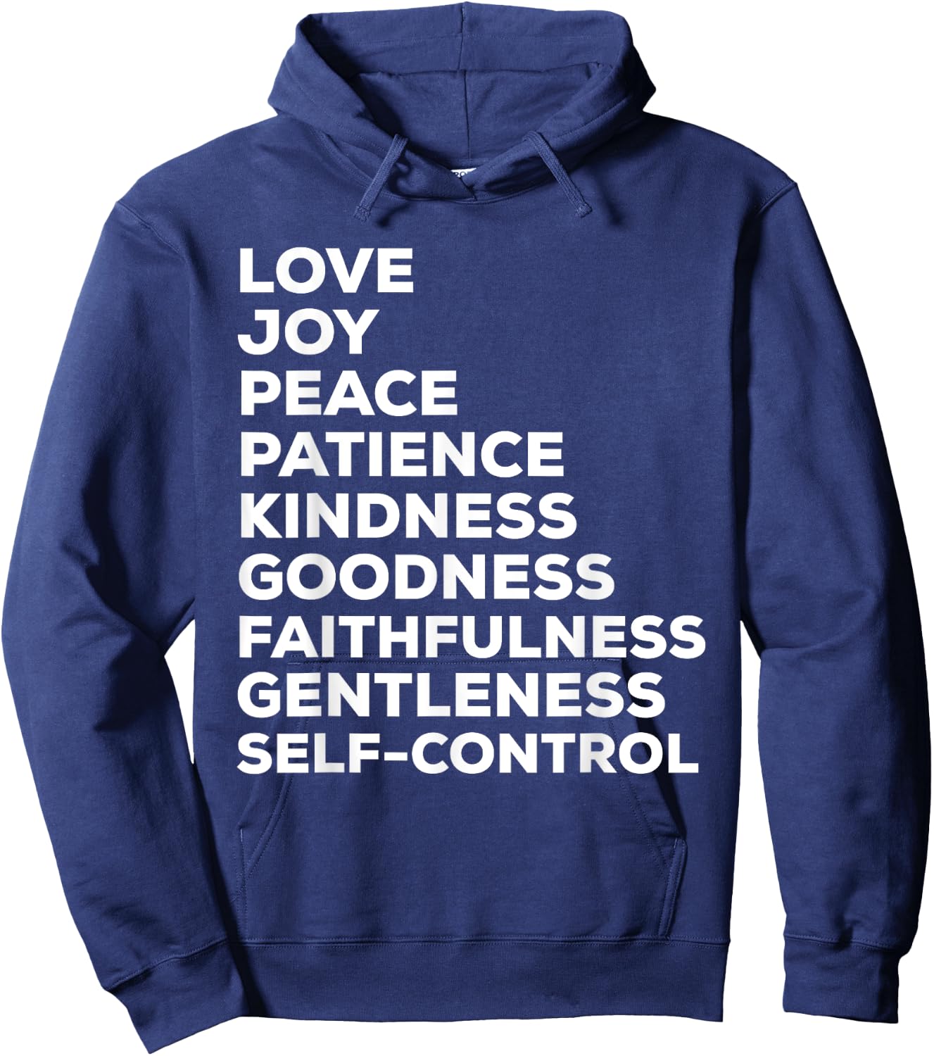 Fruits of the Spirit | Love Joy Peace Patience Hoodie - Hoodie | Navy