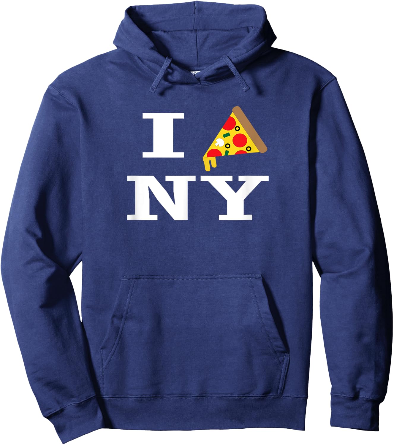 I Pizza NY - I Love New York Pizza Funny Hoodie - Hoodie | Navy