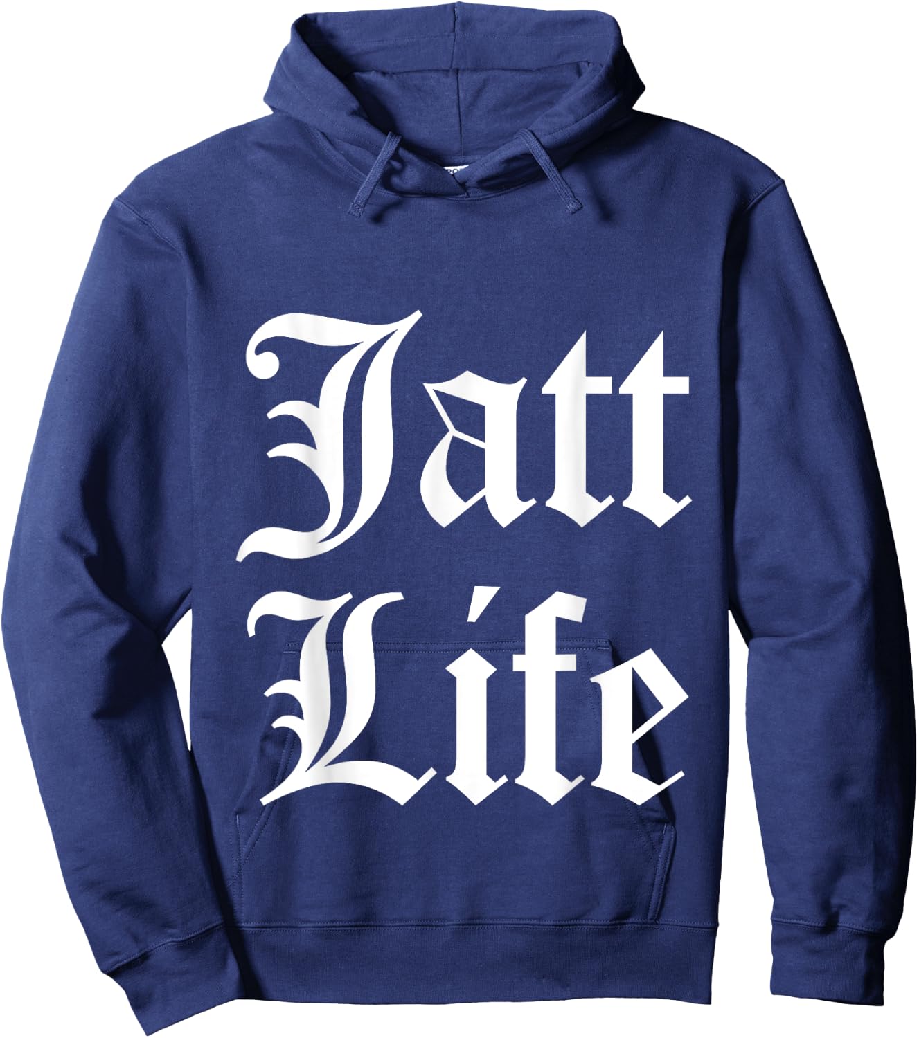 Funny Punjabi Humor "Jatt Life" Hoodie - Hoodie | Navy