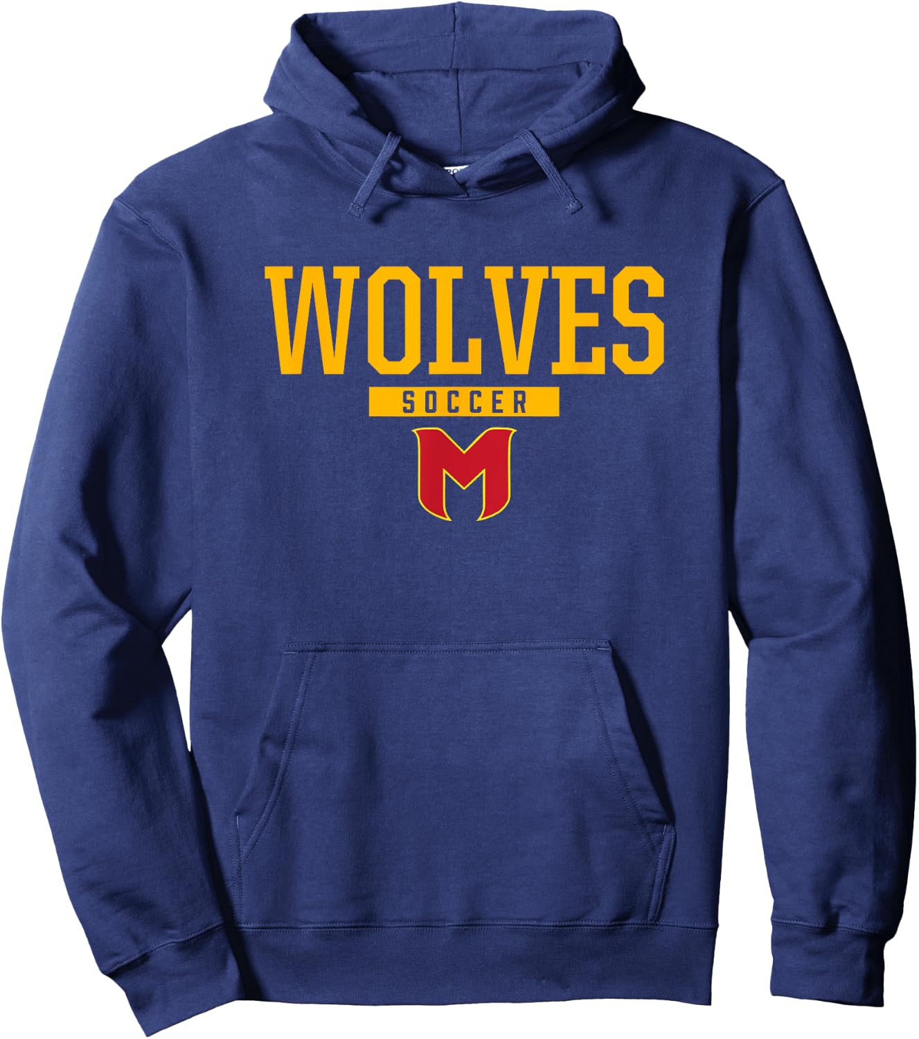 Marion Wolves Logo Soccer HS Hoodie - Hoodie | Navy