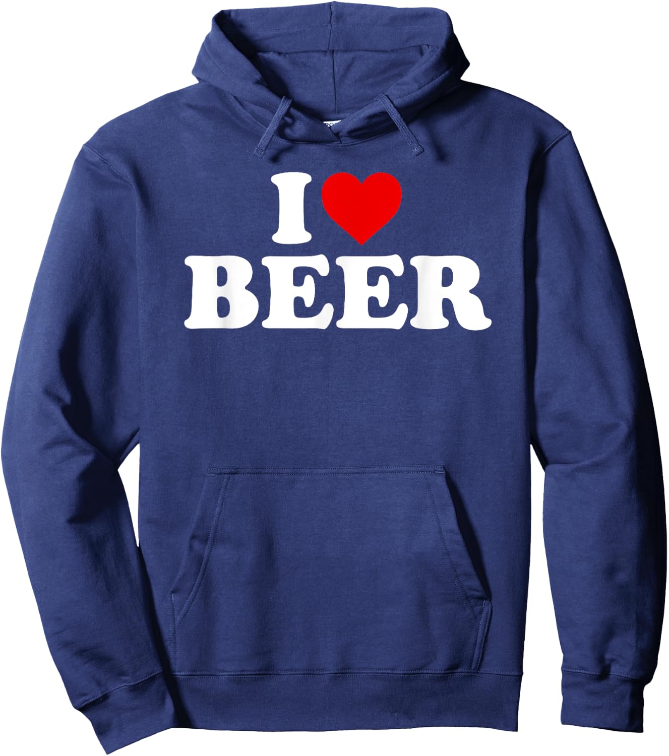 I Love Beer - Heart Hoodie - Hoodie | Navy
