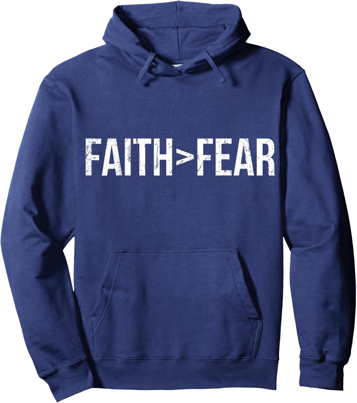 Faith is Greater Than Fear Christian Hoodie - Hoodie | Navy