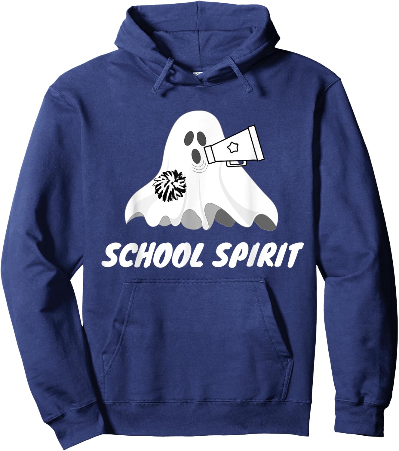 School Spirit Ghost - Funny Halloween Hoodie - Hoodie | Navy