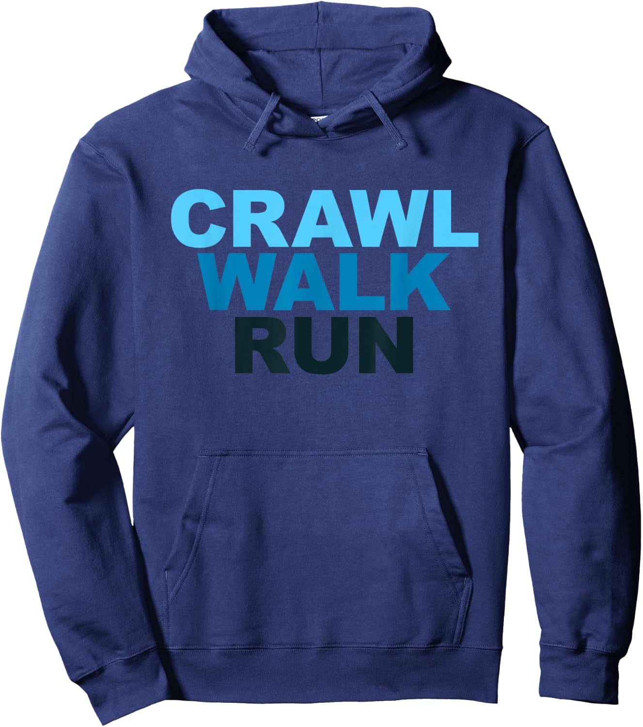 Crawl Walk Run Sports Marathon Runners Hoodie - Hoodie | Navy