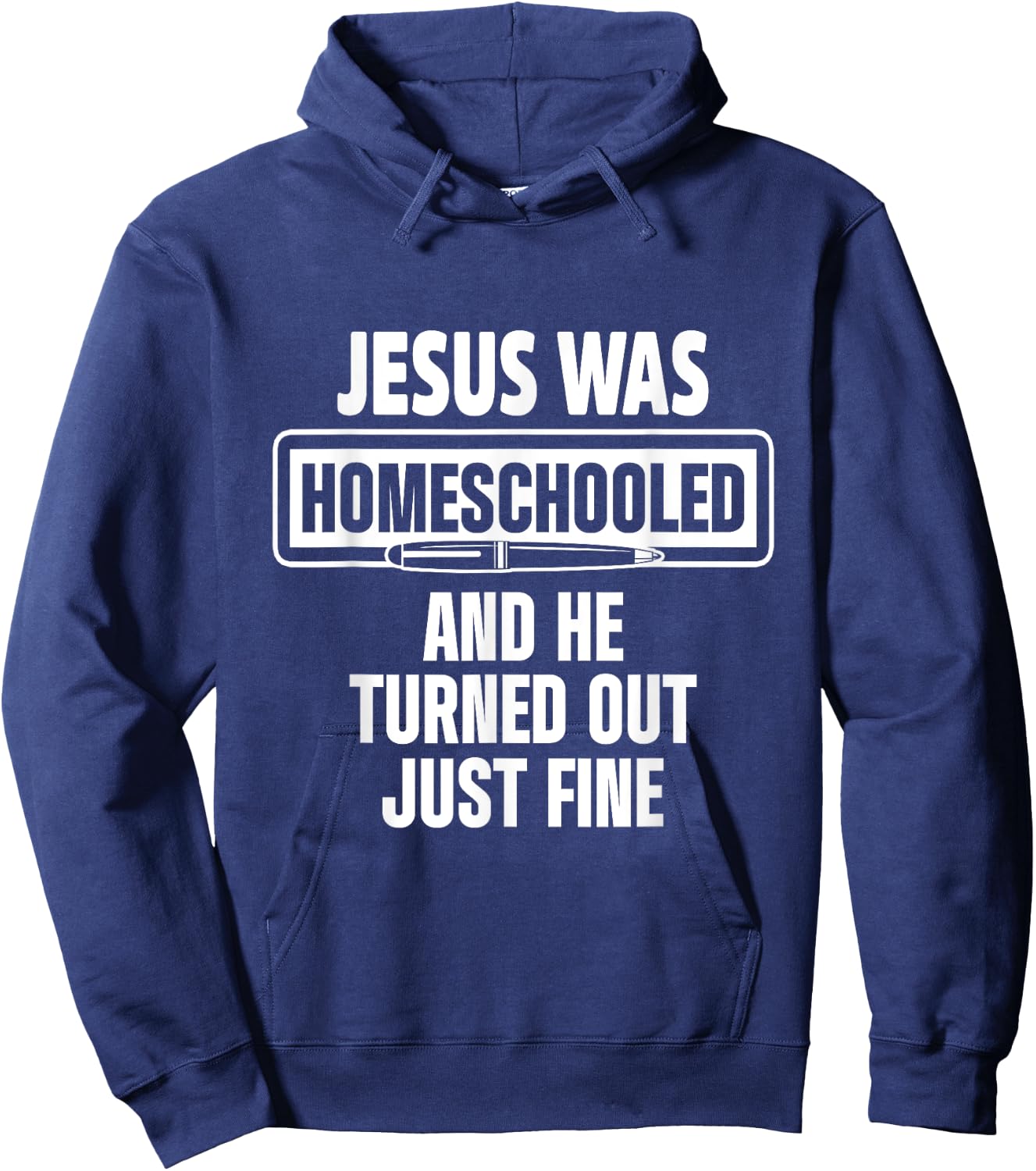 Homeschool Unschooling Jesus Homeschooled Hoodie - Hoodie | Navy