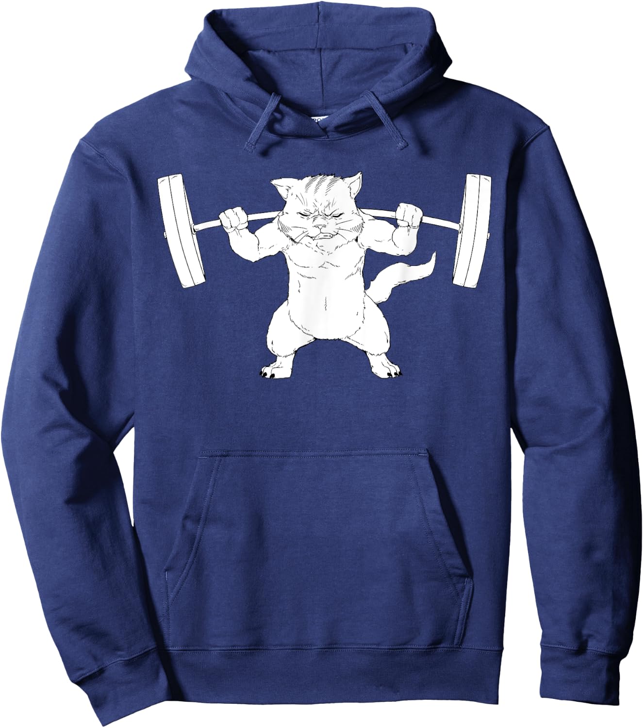 Cat Squat Powerlifting Women Girls Kids Hoodie - Hoodie | Navy