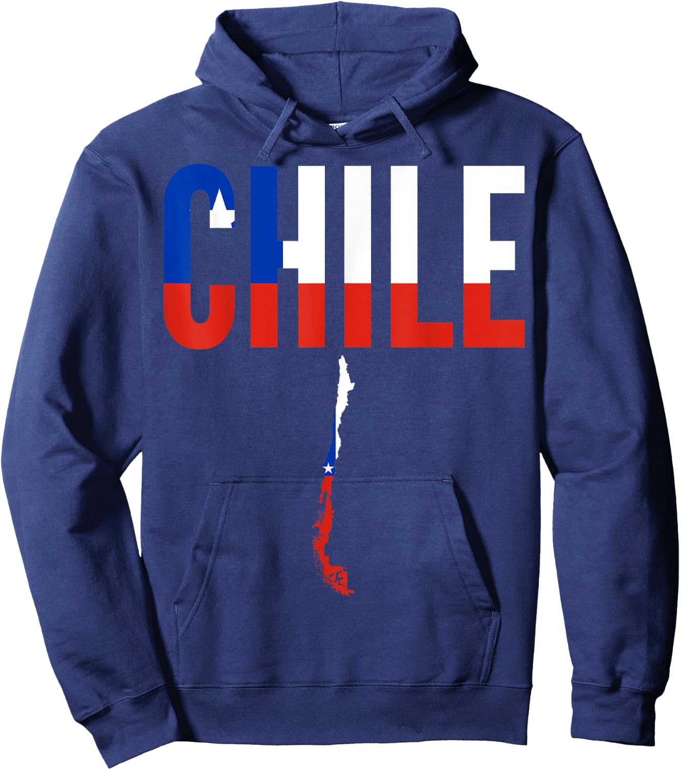 Chilean - Chile Country Map Flag Hoodie - Hoodie | Navy