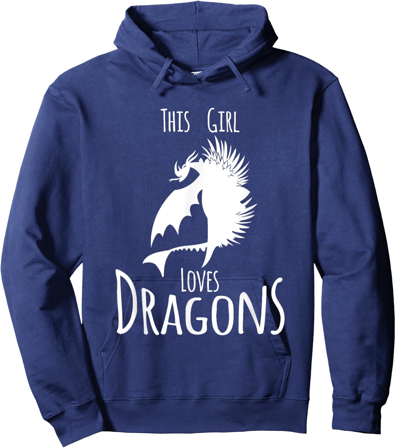 This Girl Loves Dragon Fire Animal Funny Gift Hoodie - Hoodie | Navy