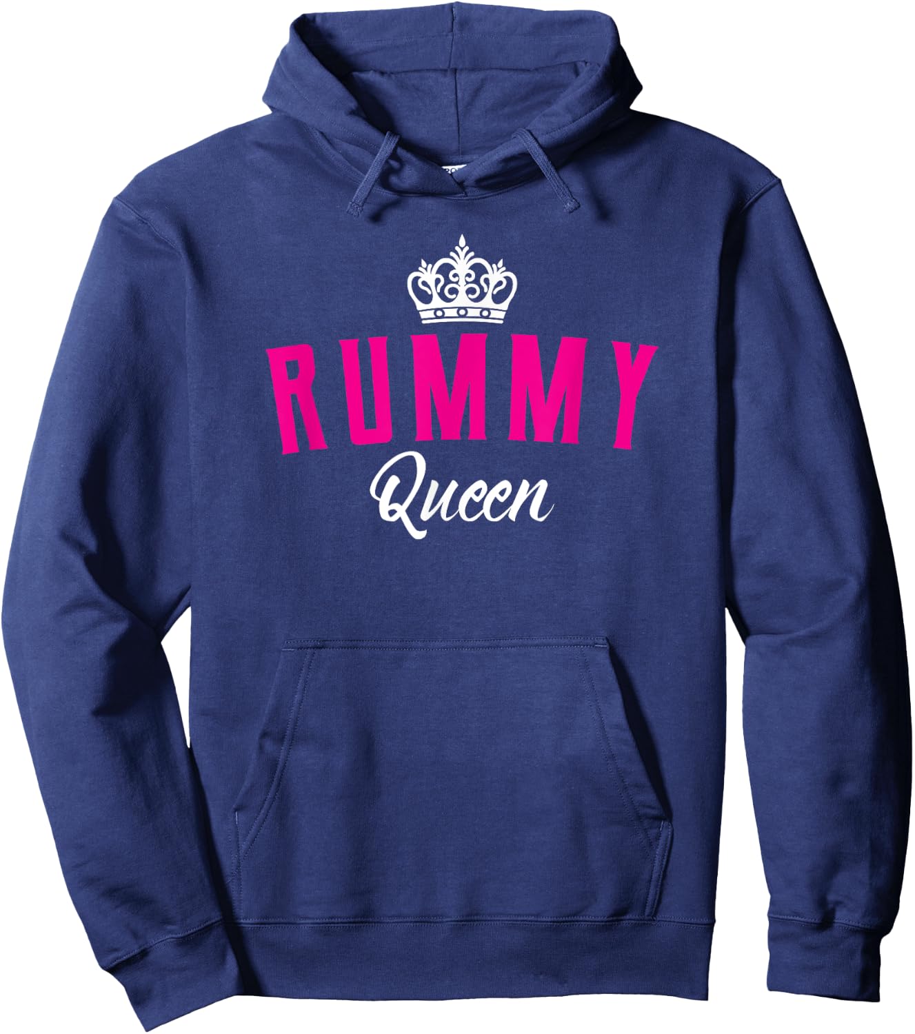 Funny Rummy Queen Card Game Hoodie - Hoodie | Navy