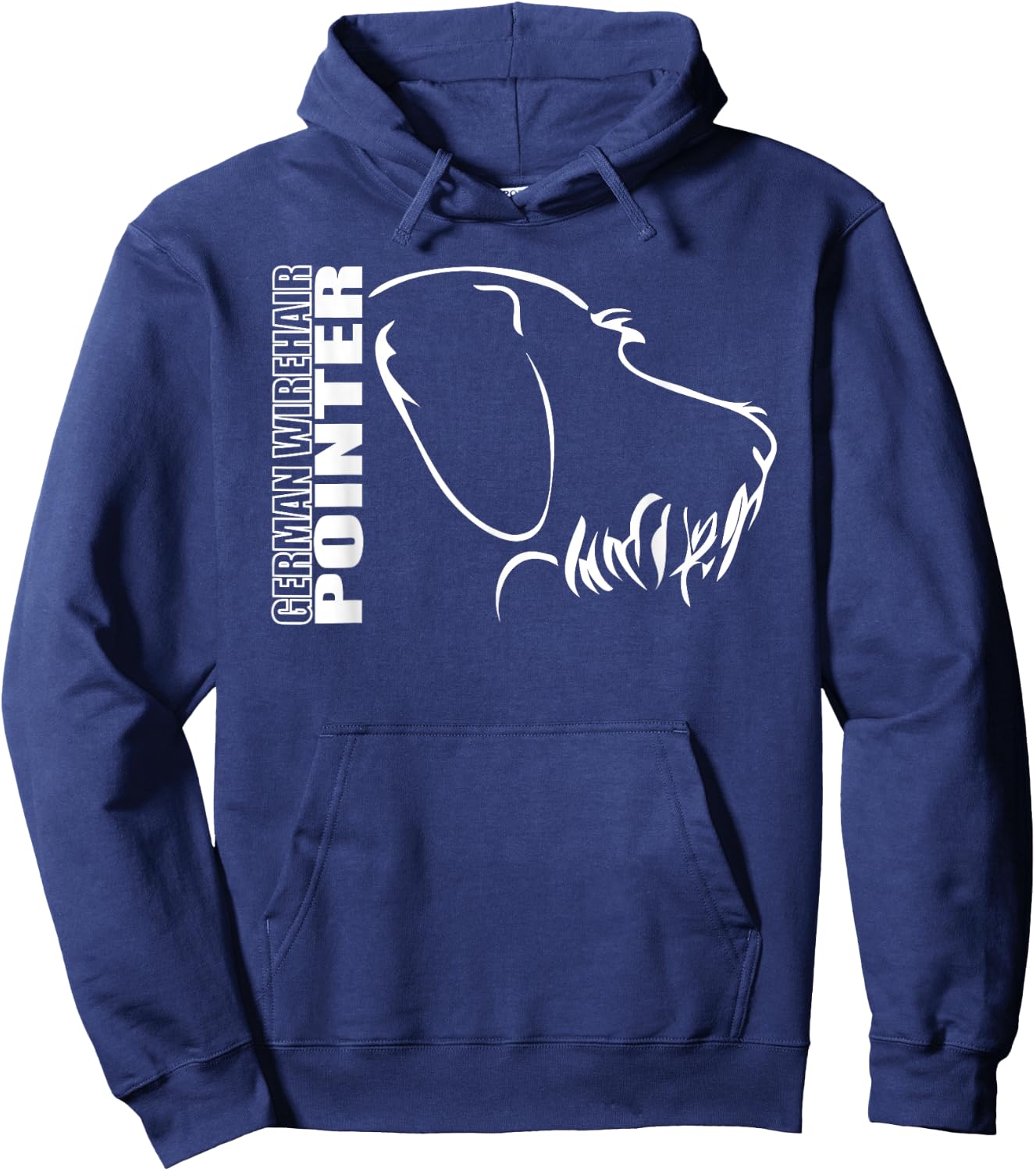 GERMAN WIREHAIR POINTER profile dog fun Shirt Hoodie - Hoodie | Navy