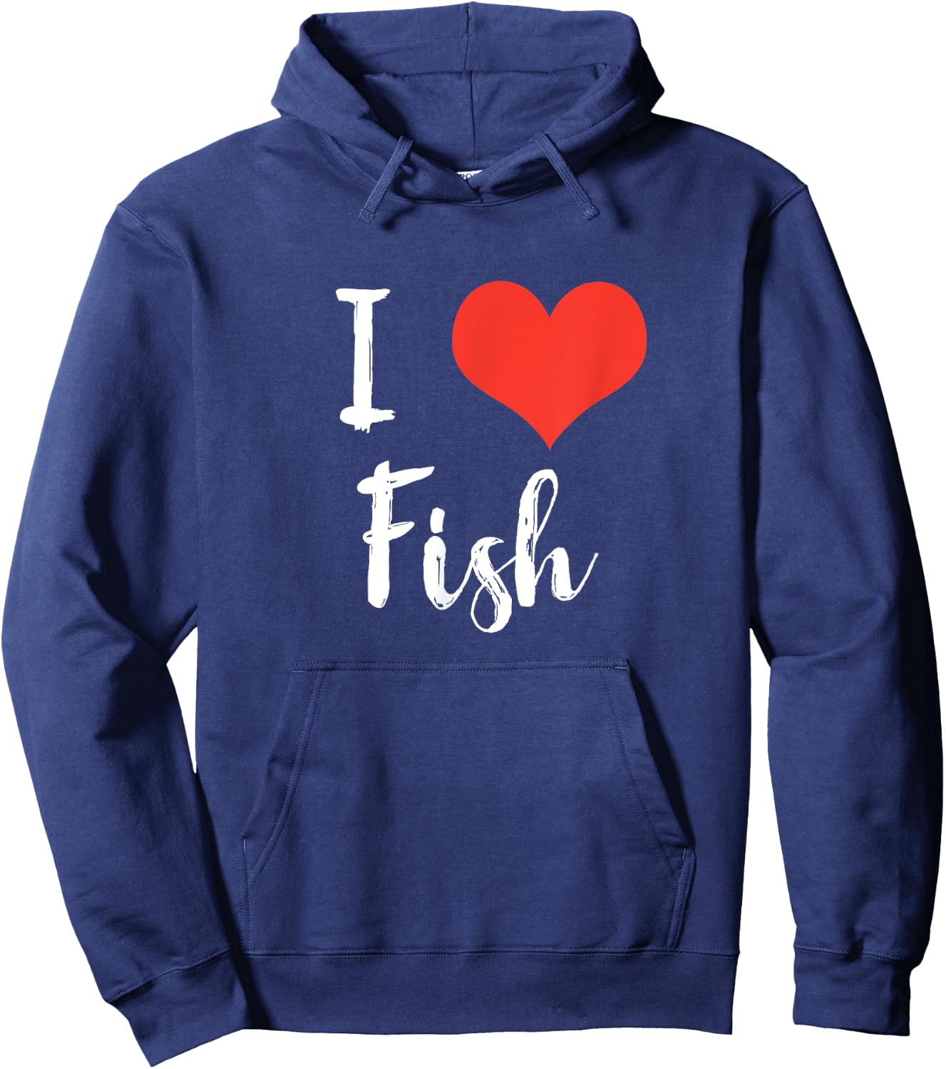 I Love Fish T Shirt Hoodie - Hoodie | Navy