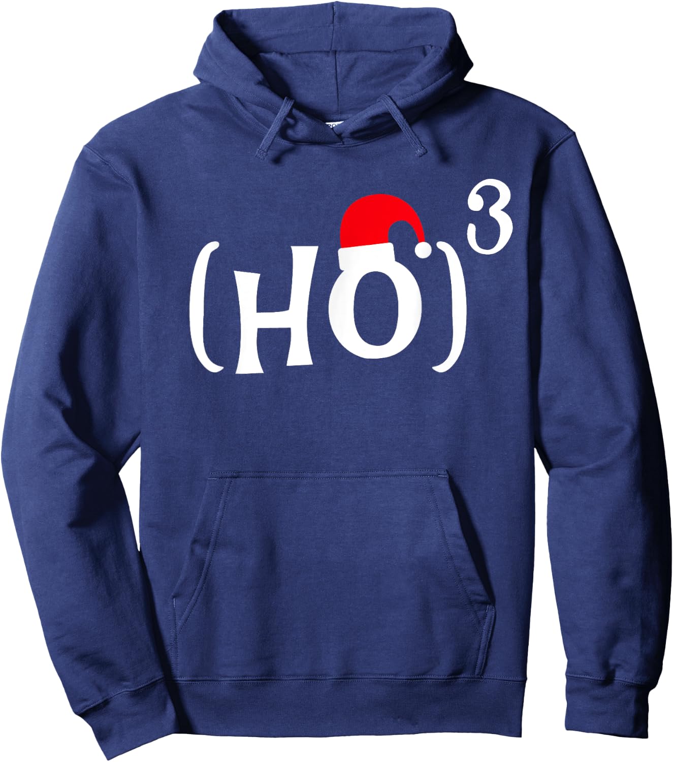Funny Ho Cubed Christmas Math Hoodie - Hoodie | Navy