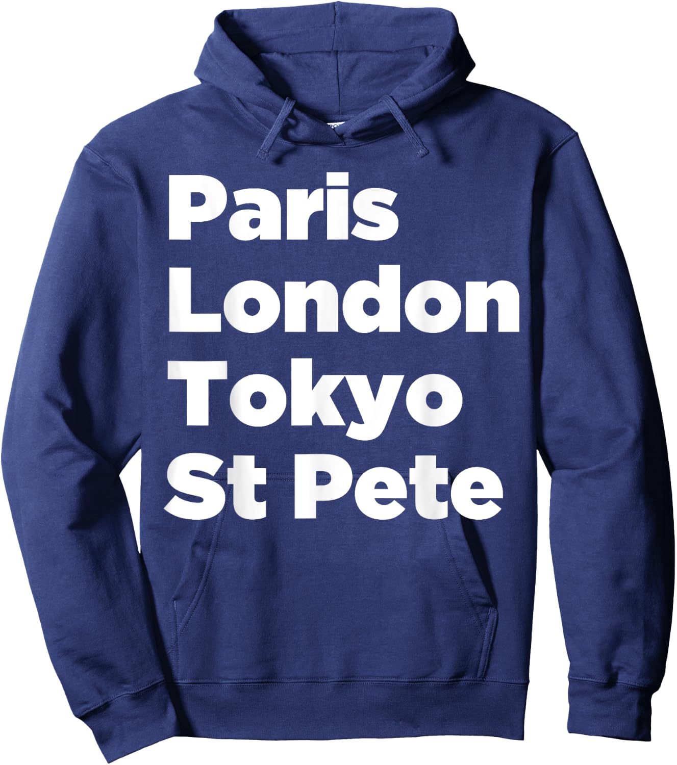 Paris London Tokyo St Pete - Women Youth Hoodie - Hoodie | Navy