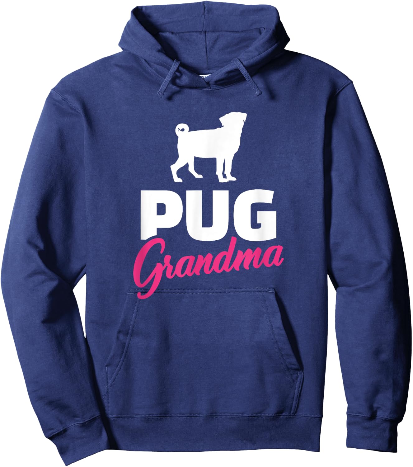 Pug Grandma Hoodie - Hoodie | Navy